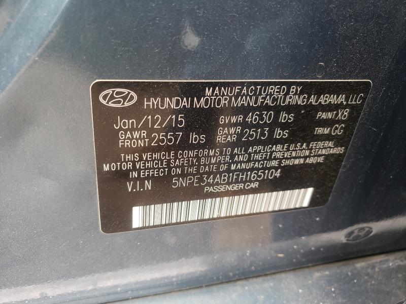 Photo 9 VIN: 5NPE34AB1FH165104 - HYUNDAI SONATA SPO 