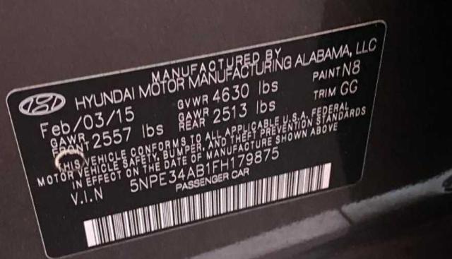 Photo 9 VIN: 5NPE34AB1FH179875 - HYUNDAI SONATA SPO 