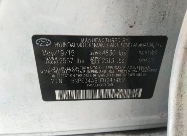 Photo 8 VIN: 5NPE34AB1FH243462 - HYUNDAI SONATA 