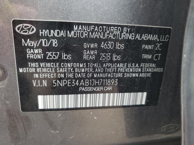 Photo 9 VIN: 5NPE34AB1JH711893 - HYUNDAI SONATA SPO 