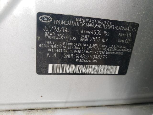 Photo 9 VIN: 5NPE34AB2FH048776 - HYUNDAI SONATA SPO 