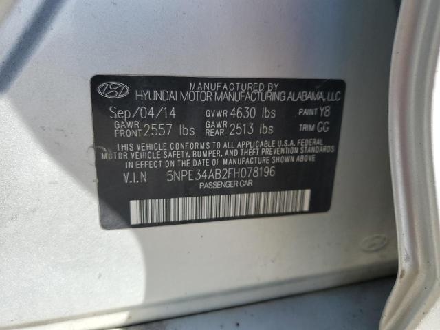 Photo 11 VIN: 5NPE34AB2FH078196 - HYUNDAI SONATA SPO 