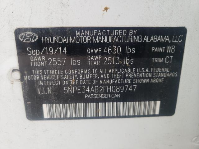 Photo 9 VIN: 5NPE34AB2FH089747 - HYUNDAI SONATA SPO 