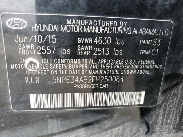 Photo 12 VIN: 5NPE34AB2FH250064 - HYUNDAI SONATA SPO 