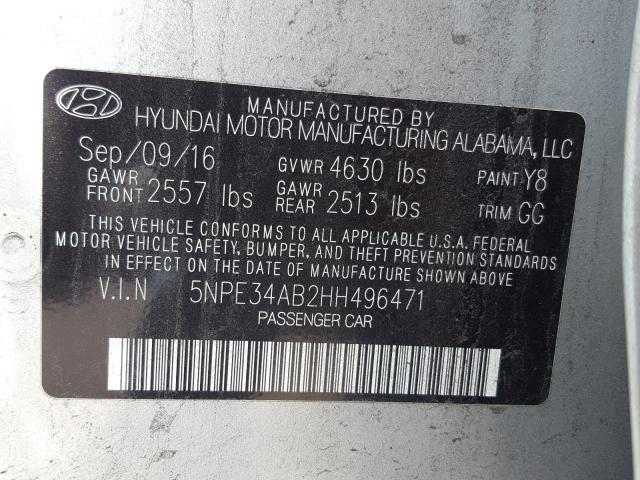 Photo 9 VIN: 5NPE34AB2HH496471 - HYUNDAI SONATA SPO 