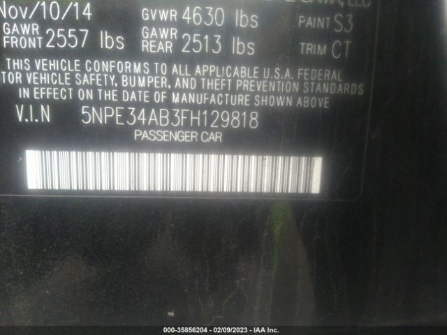 Photo 8 VIN: 5NPE34AB3FH129818 - HYUNDAI SONATA 