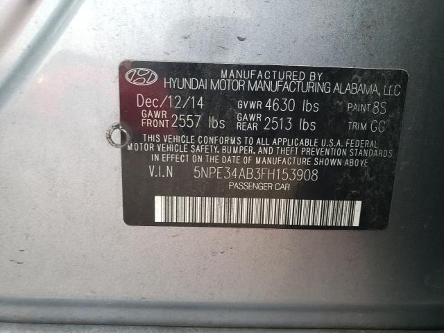 Photo 9 VIN: 5NPE34AB3FH153908 - HYUNDAI SONATA SPO 