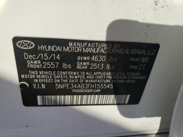 Photo 9 VIN: 5NPE34AB3FH155545 - HYUNDAI SONATA SE 