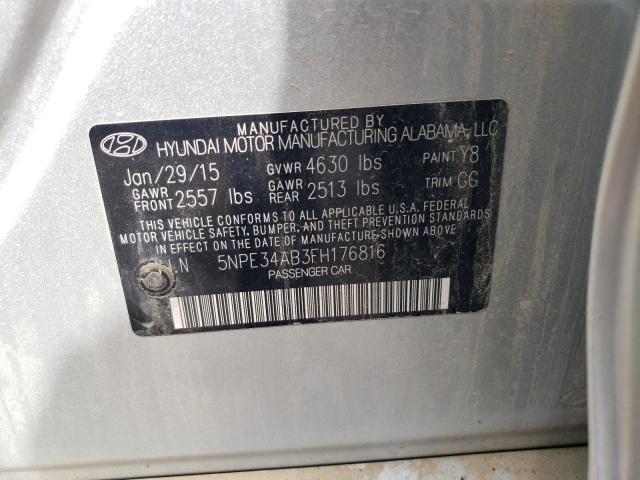 Photo 11 VIN: 5NPE34AB3FH176816 - HYUNDAI SONATA SPO 