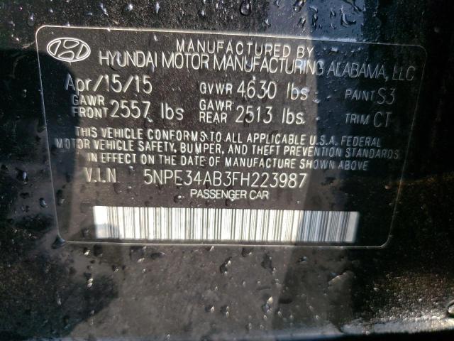 Photo 11 VIN: 5NPE34AB3FH223987 - HYUNDAI SONATA SPO 