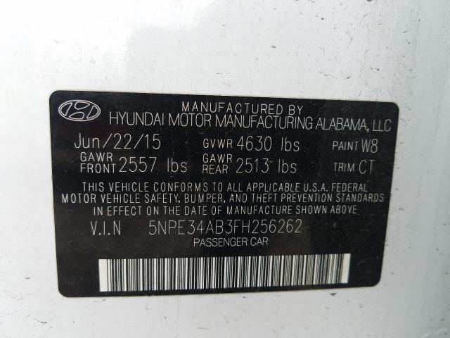 Photo 9 VIN: 5NPE34AB3FH256262 - HYUNDAI SONATA SPO 