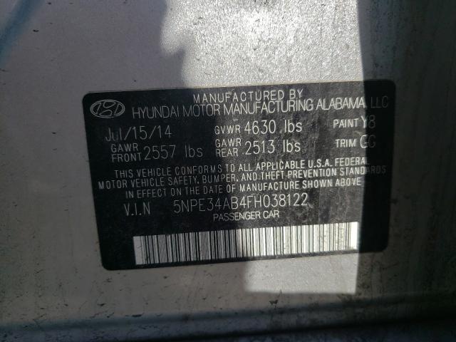 Photo 9 VIN: 5NPE34AB4FH038122 - HYUNDAI SONATA SPO 