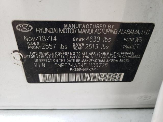 Photo 11 VIN: 5NPE34AB4FH136728 - HYUNDAI SONATA SPO 