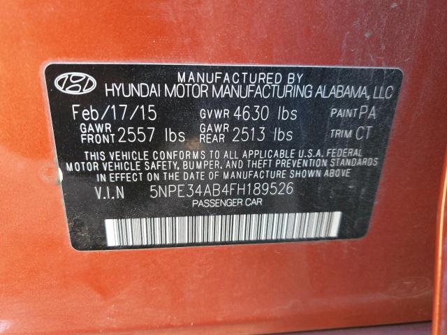 Photo 11 VIN: 5NPE34AB4FH189526 - HYUNDAI SONATA SPO 