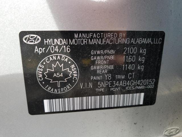 Photo 11 VIN: 5NPE34AB4GH420152 - HYUNDAI SONATA 