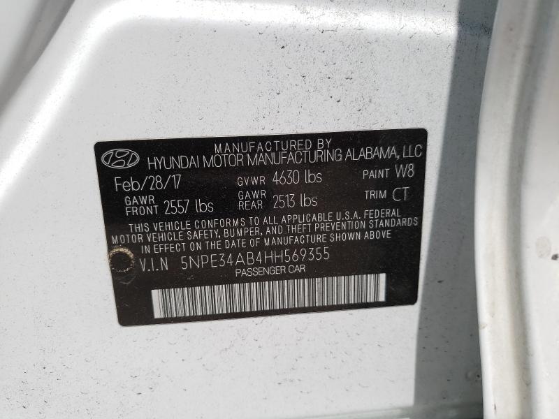 Photo 9 VIN: 5NPE34AB4HH569355 - HYUNDAI SONATA SPO 