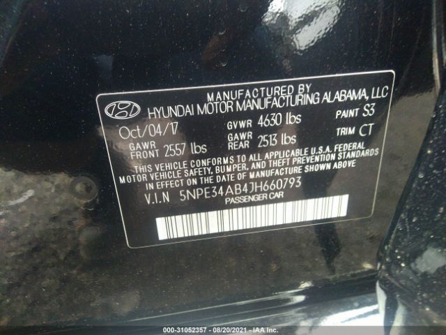 Photo 8 VIN: 5NPE34AB4JH660793 - HYUNDAI SONATA 