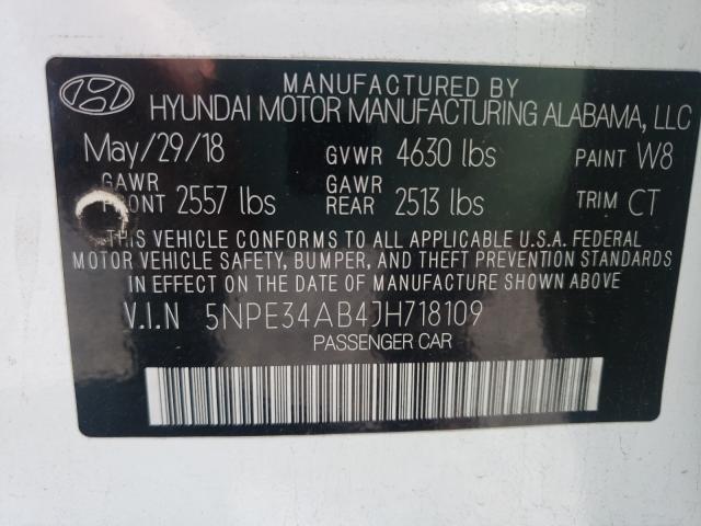 Photo 9 VIN: 5NPE34AB4JH718109 - HYUNDAI SONATA SPO 