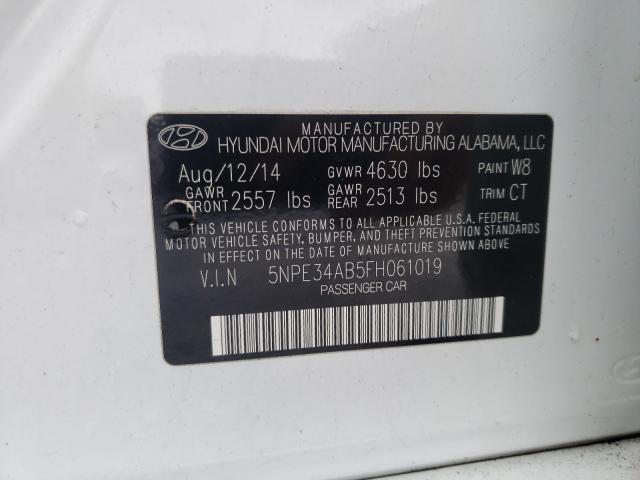 Photo 9 VIN: 5NPE34AB5FH061019 - HYUNDAI SONATA SPO 