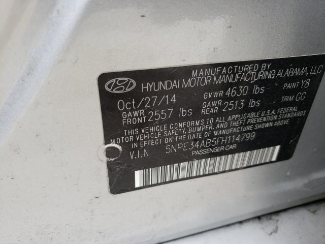 Photo 9 VIN: 5NPE34AB5FH114799 - HYUNDAI SONATA 