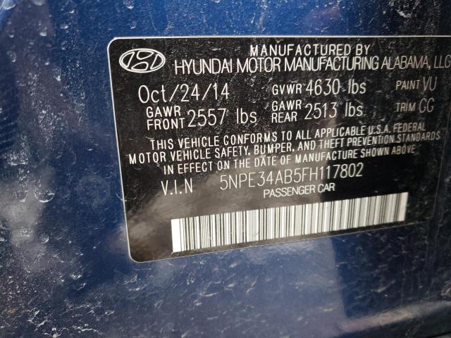 Photo 9 VIN: 5NPE34AB5FH117802 - HYUNDAI SONATA SPO 