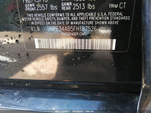 Photo 8 VIN: 5NPE34AB5FH187526 - HYUNDAI SONATA 