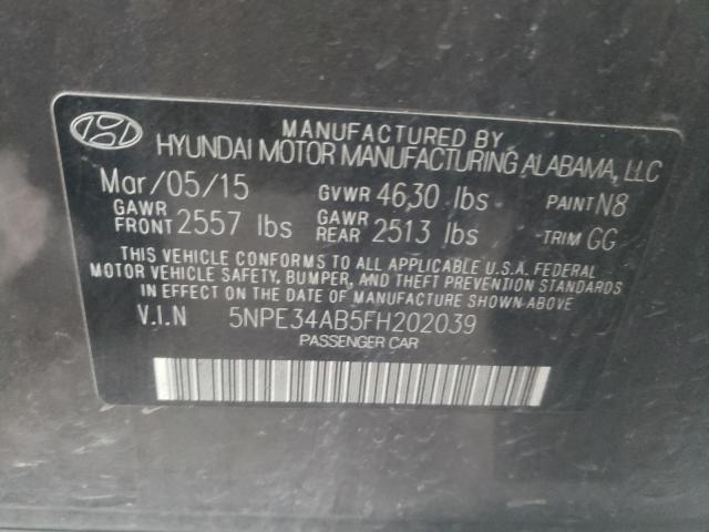 Photo 9 VIN: 5NPE34AB5FH202039 - HYUNDAI SONATA SPO 