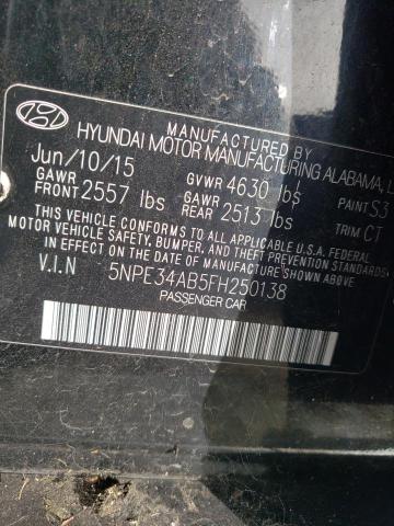 Photo 11 VIN: 5NPE34AB5FH250138 - HYUNDAI SONATA 