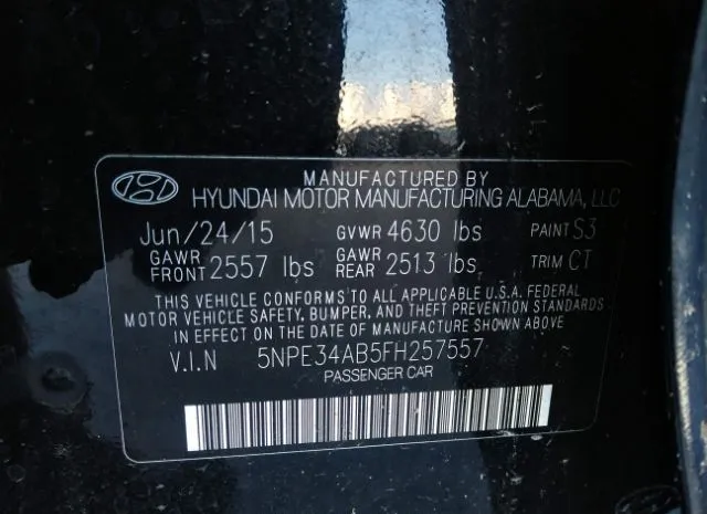 Photo 8 VIN: 5NPE34AB5FH257557 - HYUNDAI SONATA 