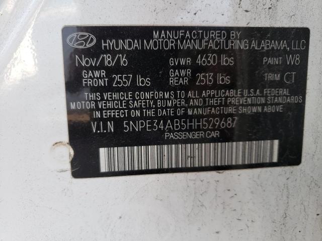 Photo 11 VIN: 5NPE34AB5HH529687 - HYUNDAI SONATA 