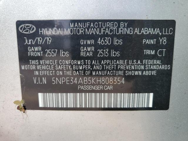 Photo 12 VIN: 5NPE34AB5KH808354 - HYUNDAI SONATA LIM 