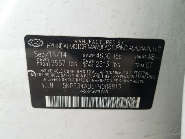 Photo 9 VIN: 5NPE34AB6FH088813 - HYUNDAI SONATA SPO 