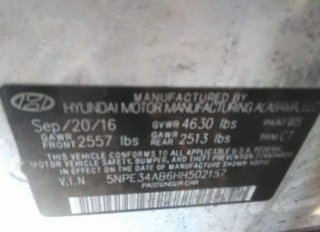 Photo 8 VIN: 5NPE34AB6HH502157 - HYUNDAI SONATA 