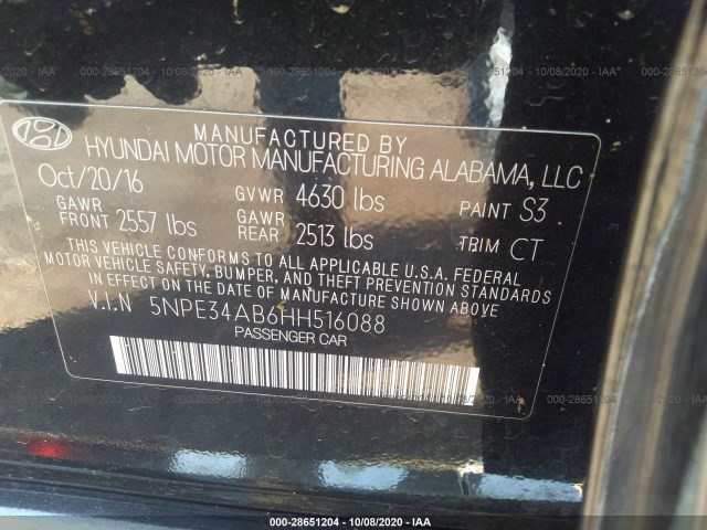 Photo 8 VIN: 5NPE34AB6HH516088 - HYUNDAI SONATA 