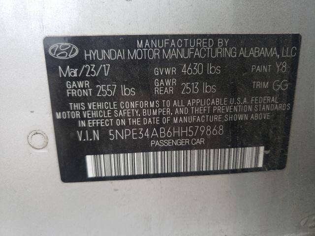 Photo 9 VIN: 5NPE34AB6HH579868 - HYUNDAI SONATA SPO 