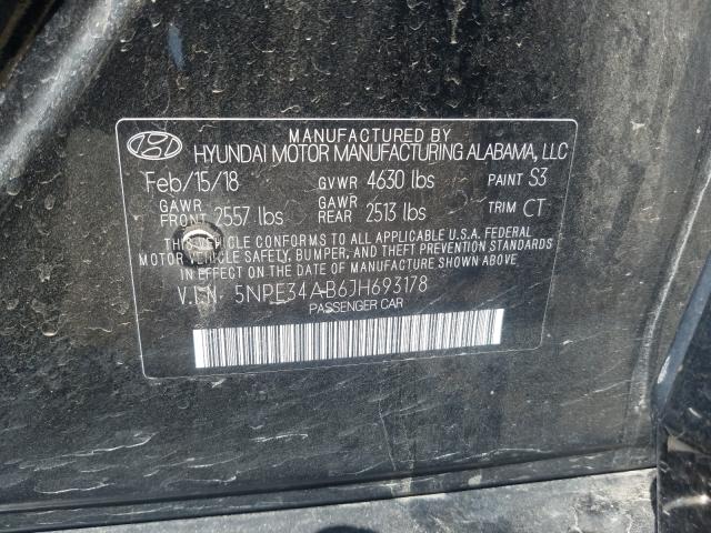 Photo 9 VIN: 5NPE34AB6JH693178 - HYUNDAI SONATA SPO 