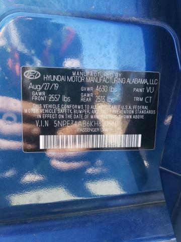 Photo 12 VIN: 5NPE34AB6KH820660 - HYUNDAI SONATA LIM 