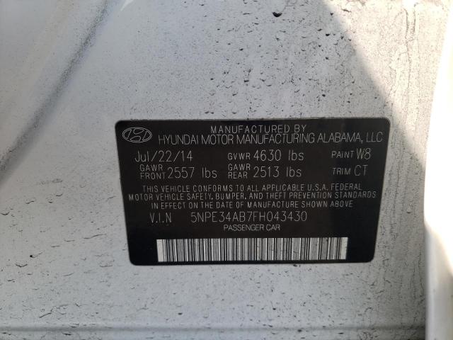 Photo 9 VIN: 5NPE34AB7FH043430 - HYUNDAI SONATA SPO 