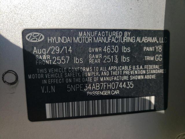 Photo 9 VIN: 5NPE34AB7FH074435 - HYUNDAI SONATA SPO 