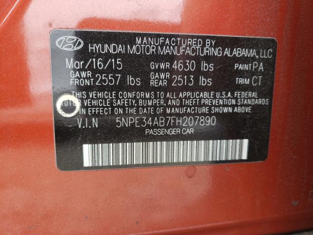 Photo 9 VIN: 5NPE34AB7FH207890 - HYUNDAI SONATA SPO 