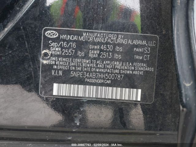 Photo 8 VIN: 5NPE34AB7HH500787 - HYUNDAI SONATA 