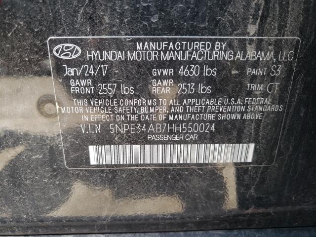 Photo 9 VIN: 5NPE34AB7HH550024 - HYUNDAI SONATA SPO 