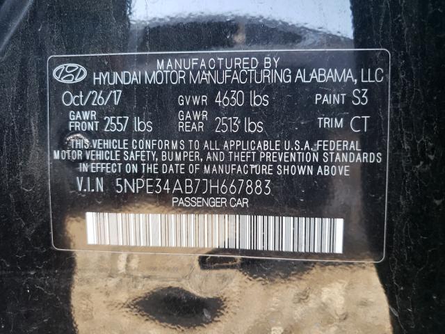 Photo 9 VIN: 5NPE34AB7JH667883 - HYUNDAI SONATA SPO 