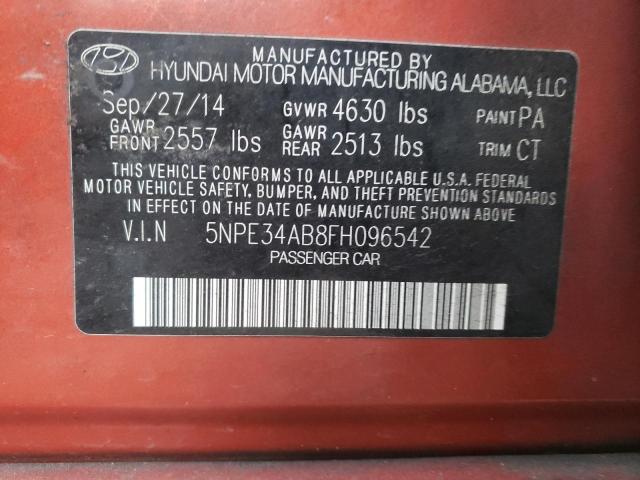 Photo 9 VIN: 5NPE34AB8FH096542 - HYUNDAI SONATA SPO 