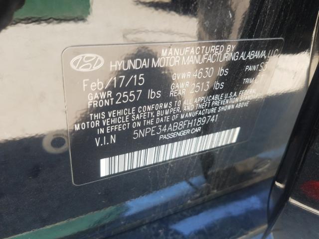 Photo 9 VIN: 5NPE34AB8FH189741 - HYUNDAI SONATA SPO 