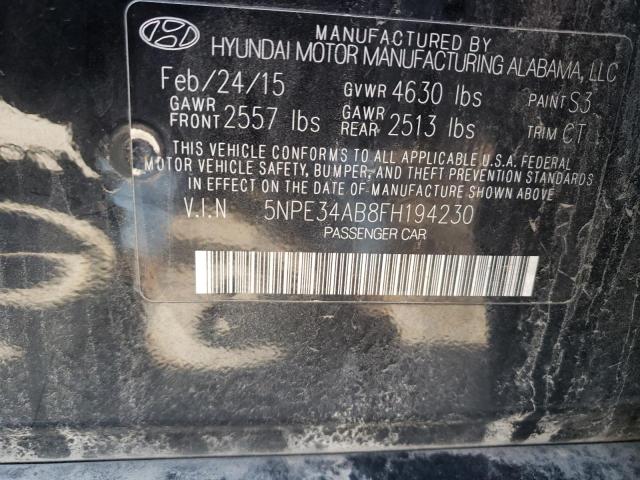 Photo 9 VIN: 5NPE34AB8FH194230 - HYUNDAI SONATA SPO 