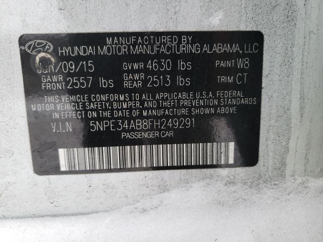 Photo 11 VIN: 5NPE34AB8FH249291 - HYUNDAI SONATA SPO 