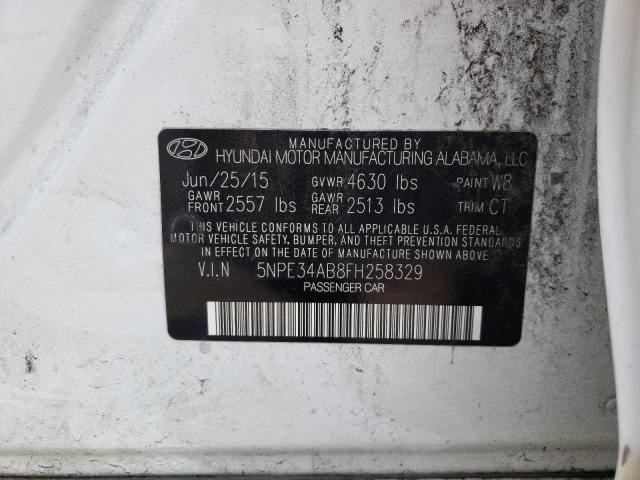 Photo 9 VIN: 5NPE34AB8FH258329 - HYUNDAI SONATA SPO 