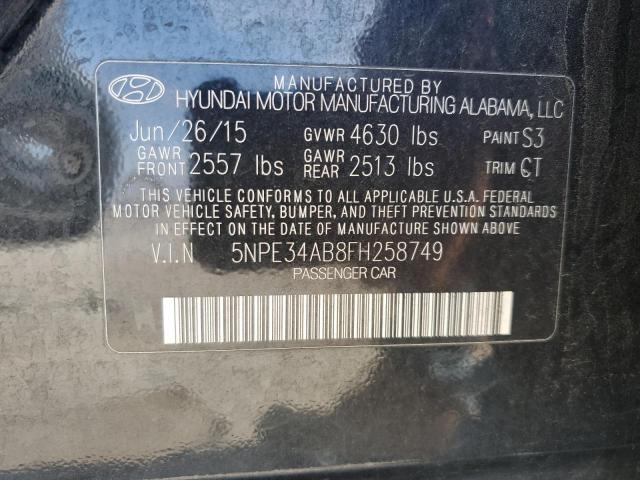 Photo 11 VIN: 5NPE34AB8FH258749 - HYUNDAI SONATA 