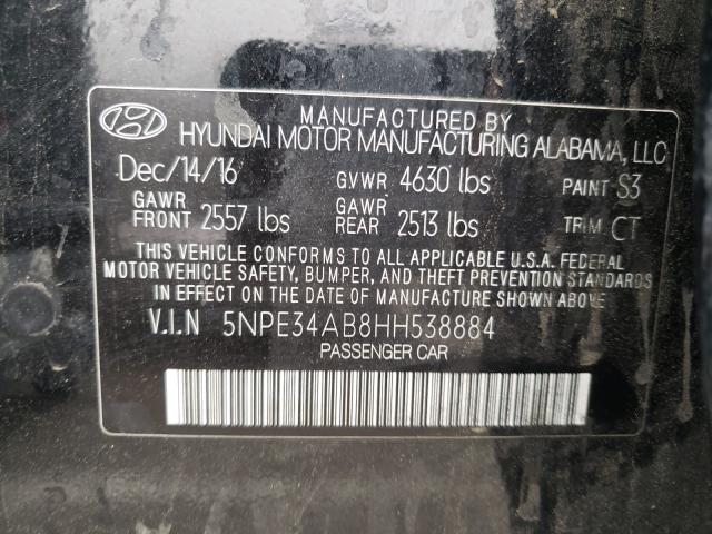 Photo 9 VIN: 5NPE34AB8HH538884 - HYUNDAI SONATA SPO 